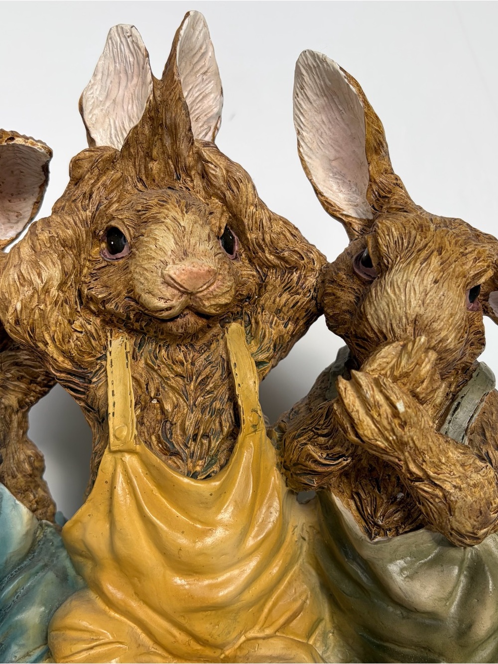Chrisdon Three Bunnies See No Evil Hear No Evil Speak No Evil Rabbit Figurine - Picture 3 of 9